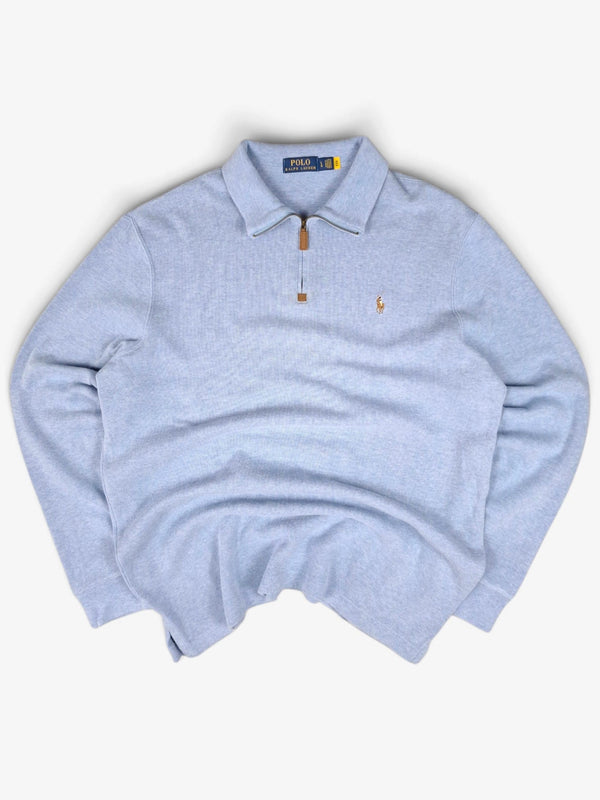 Ralph Lauren Blue Quarter Zip Sweater