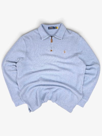 Ralph Lauren Blue Quarter Zip Sweater