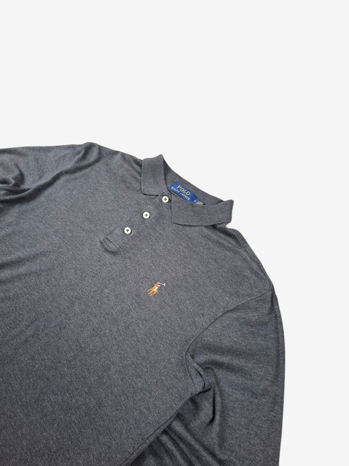 Ralph Lauren Grey/Black Longsleeve Polo Shirt