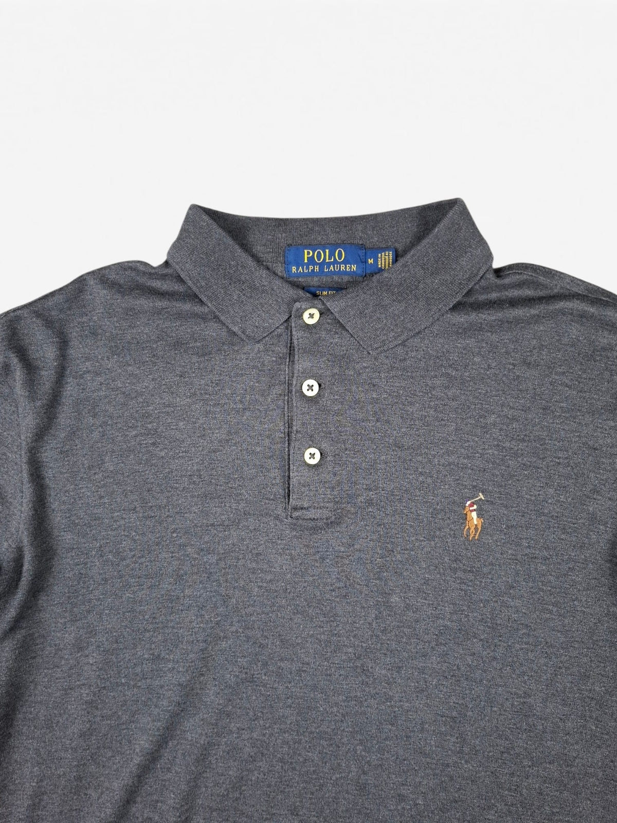 Ralph Lauren Grey/Black Longsleeve Polo Shirt