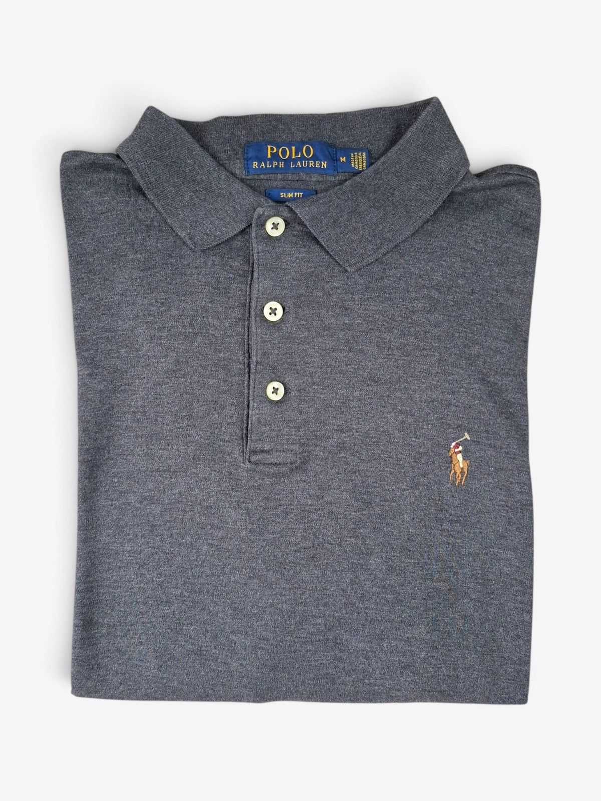 Ralph Lauren Grey/Black Longsleeve Polo Shirt