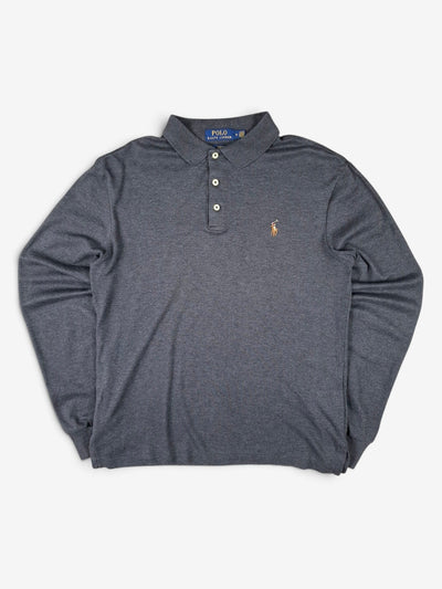 Ralph Lauren Grey/Black Longsleeve Polo Shirt