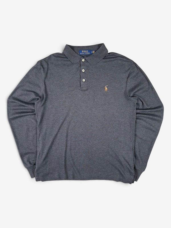 Ralph Lauren Grey/Black Longsleeve Polo Shirt
