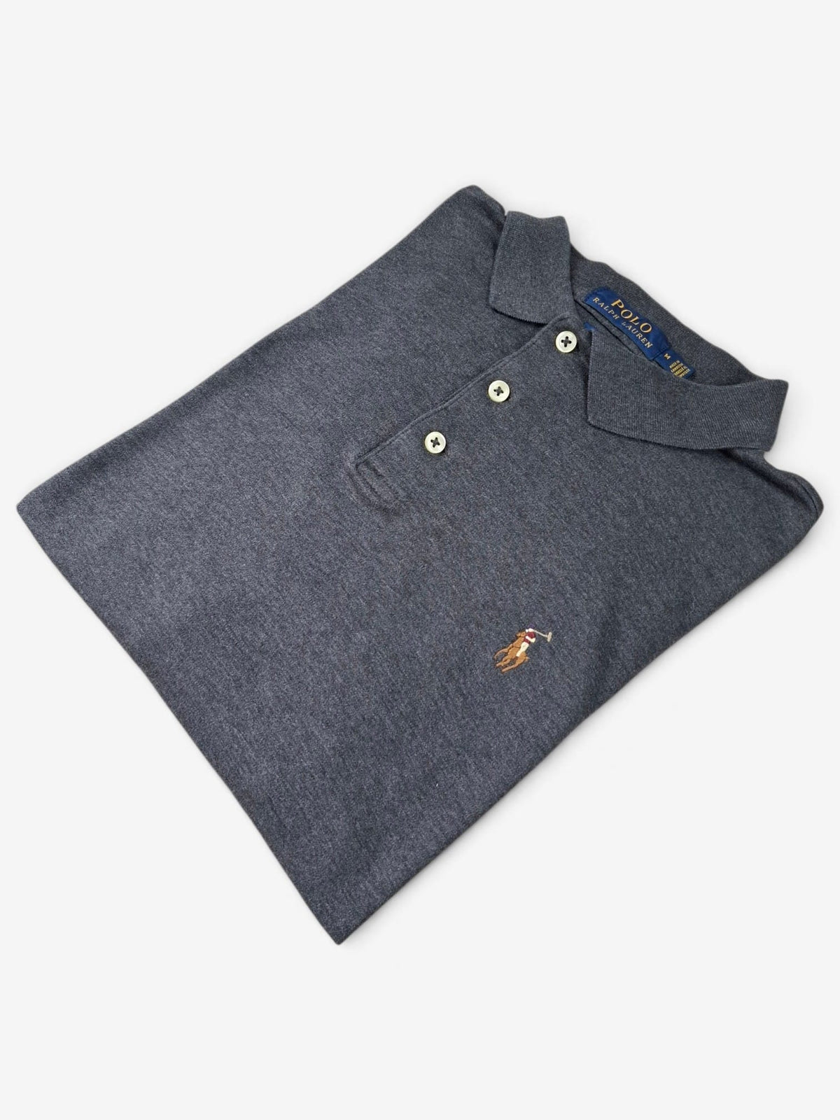 Ralph Lauren Grey/Black Longsleeve Polo Shirt